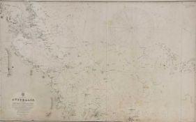 Six hydrographic charts of Queensland, East Coast of Australia