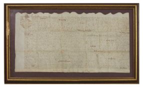 Indenture on vellum,