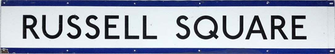 1960s/70s London Underground enamel FRIEZE PANEL from the platforms at Russell Square on the