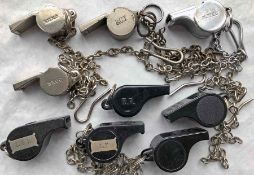Selection (9) of Acme 'Thunderer' WHISTLES from undertakings incl BMMO, BCT, NCT-EM, WWOC, BR, LT/