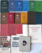 Quantity of mainly London Transport ephemera including 10 x RULE BOOKS incl 1917 LGOC and Central