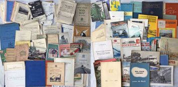 2 large boxes of UK & worldwide RAILWAY EPHEMERA, mostly 1930s-60s, including fold-out maps,