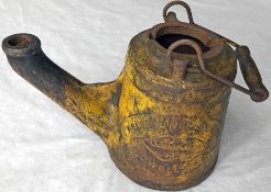 c1890-1900 Wells 'Unbreakable' cast-iron OIL LAMP No 18. These were typically used by railway