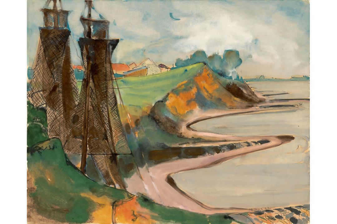 Max Kaus. „An der Elbe bei Dömitz“. 1932