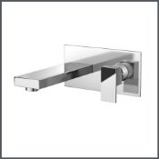 (AA1013) Canim Wall Mounted Sink Mixer. Chrome plated solid brass 35mm Mixer cartridge Minimu...