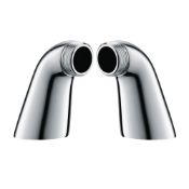 (QT1003) Two Deck Mounted Tap Pillars Convert wall mounted bath taps to be fitted to the deck ...