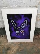 Banksy Style - ‘Krosfire’ digital print in colours signed DW