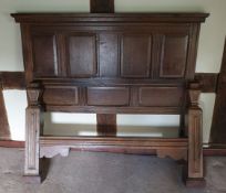 Antique Furniture Edwardian Hardwood Bed Headboard and Footboard