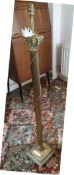 Vintage Brass Standard Lamp Corinthian Style Column