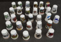 Vintage Collectable Parcel of 30 Assorted Thimbles Various Themes and Locations