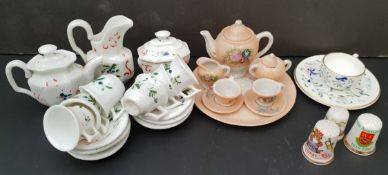 Antique Vintage Retro Collectable Dolls Tea Services and Thimbles Includes Coalport