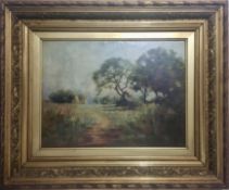 ROBERT RUSSELL MACNEE (SCOTTISH 1880 - 1952), Harvest Scene, Oil on canvas, signed