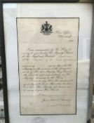 Winston Churchill Signed Whitehall Letter 1910 Home Office