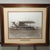 Photogravure Of Old Biplane.