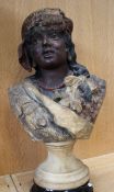 Bust of an Arabian woman Friedrich Goldscheider (Austrian, 1845–1897)