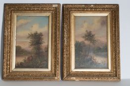 A pair of early 20th century oils