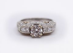1.53 Carat Diamond Ring White Gold