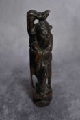 Late 19Th Century Carved Fruitwood Chinese Longevity Figure