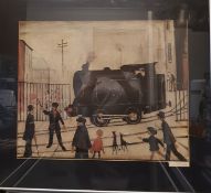 Laurence Stephen Lowry (1887-1976) - Level Crossing with Train