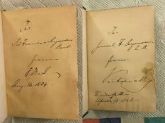 2 X QUEEN VICTORIA HAND SIGNED BOOKS LEAVES + MORE LEAVES JOURNAL