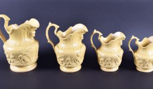 Graduated set of ceramic jugs by ridgeway