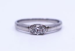 Oval Brilliant Cut 0.65 Carat Diamond Platinum Ring