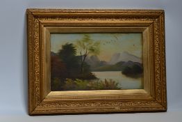 2 gilt framed oil on board