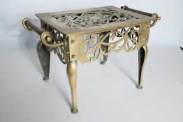 Georgian Brass hearth Footman trivet