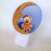 10 X Brand New Led Plug In Night Light 1w Led-Teddy on the Moon Design