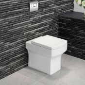 (DD178) Belfort Back to Wall Toilet with Soft Close seat Made from White Vitreous China Anti-...
