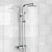 (TT200) Square Exposed Thermostatic Shower Kit & Head . Manufactured from long lasting materi...