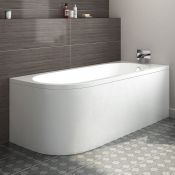 (TT66) 1700mm Denver Corner Back to Wall Bath (Includes Panels) - Right Hand. RRP £499.99. Dou...