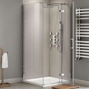 (Z186) 1200x800mm - 8mm - Premium EasyClean Hinged Door Shower Enclosure. RRP £749.99. 8mm Eas...