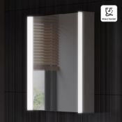 (Z75) 450x600mm Bloom Illuminated LED Mirror Cabinet - Shaver Socket. RRP £499.99. Double Side...