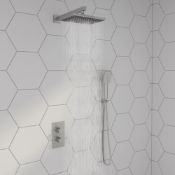 (TT160) Square Concealed Thermostatic Mixer Shower Kit & Large Head. RRP £349.99. Extra-large...