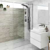 (TT127) 1400mm - 8mm - Designer EasyClean Wetroom Panel. RRP £549.99. 8mm EasyClean glass - Ou...