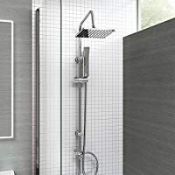 (TT99) 200mm Square Head, Riser Rail & Handheld Kit. RRP £199.99. Manufactured from long lasti...