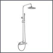 (TT98) Round Exposed Thermostatic Shower Kit & Head Manufactured from long lasting materials an...