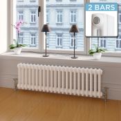 (Z79) 300x812mm White Four Panel Horizontal Colosseum Traditional Radiator. RRP £409.99. For ...