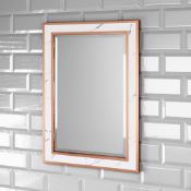 (DD149) 500x700mm Marble Copper Framed Mirror Manufactured from eco friendly recycled plastic ...