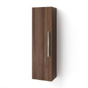 (TT181) 1200mm Avon Walnut Effect Tall Storage Cabinet - Wall Hung. RRP £399.99. Engineered wi...