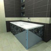(TT182) Tiling Board Bath End Panel - Cut To Size - Up To 800mm. RRP £146.99. Can be cut to s...