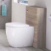 (TT70) 500mm Austin II Light Oak Effect Back To Wall Toilet Unit. RRP £199.99. Our discreet un...