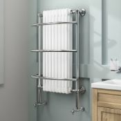 (TT15) 1000x635mm Traditional White Wall Mounted Towel Rail Radiator - Cambridge. RRP £479.99....