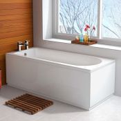 (DD96) 1500x700mm Round Single Ended Bath. RRP £329.99. Manufactured in the UK Sanitary grad...