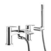 (TT180) Modern Chrome Bathroom Taps Brass Bath Filler & Handheld Shower Mixer. Our great range ...