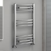 (NV51) 650x400mm - 20mm Tubes - Chrome Curved Rail Ladder Towel Radiator. RRP £99.99.Our Nanc...