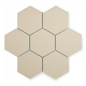 (Z255) 8m2 150x170mm Hanbury Hexogan Beige Floor Tiles. Rarely do tiles combine beauty and func...