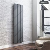 (CP20) 1600x452mm Anthracite Single Panel Flat Designer Vertical Radiator. RRP £334.99. Anthra...