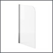(TT90) 800mm Bath Shower Screen. RRP £149.99. Great addition to your shower bath 4mm temper...